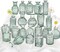 Set of 22 Clear Glass Bud Vases – Mini Rustic Centerpiece Vases for Wedding & Home Decor